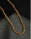 Men Gold Plated Rope Chain 