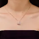 Stylish Rose Gold Plated Four Heart Pendant Gold