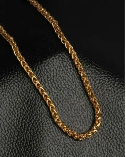 Men Gold Plated Rope Chain 